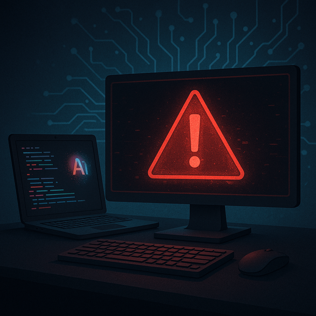 Security audit checklist highlighting failed controls in AI-generated code
