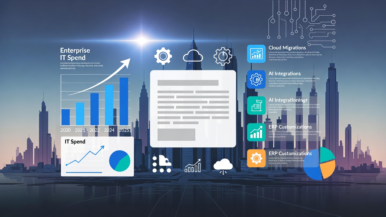 Enterprise IT spend growth chart 2026
