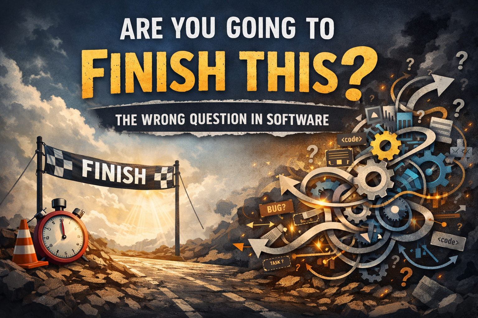 Software finish line vs complexity