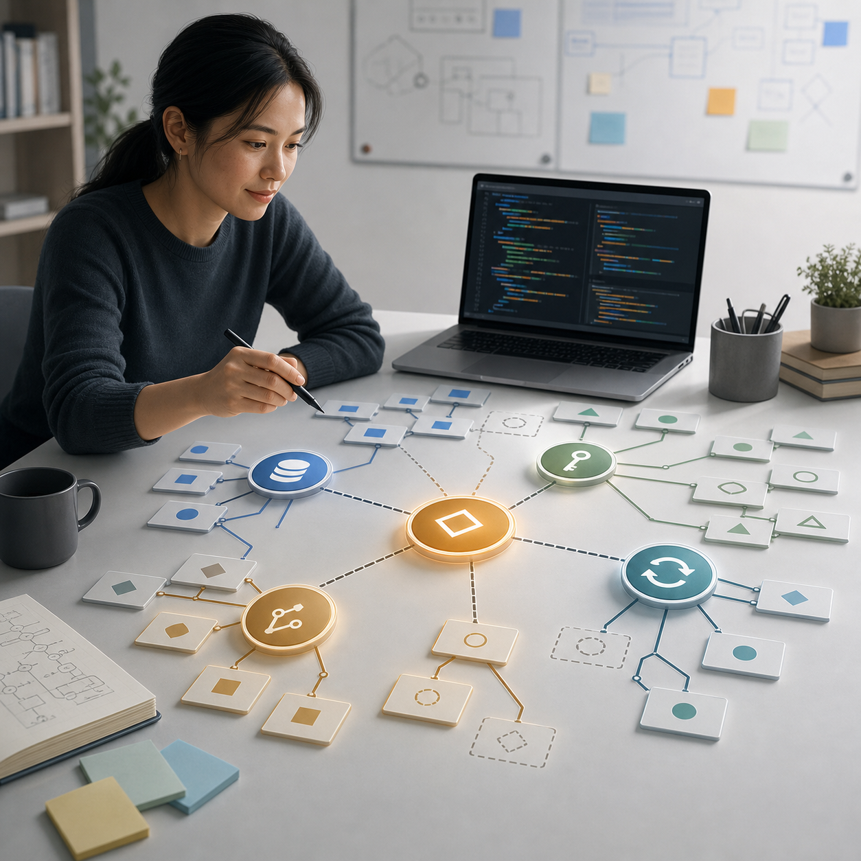 Software engineer mapping product decisions to downstream technical consequences