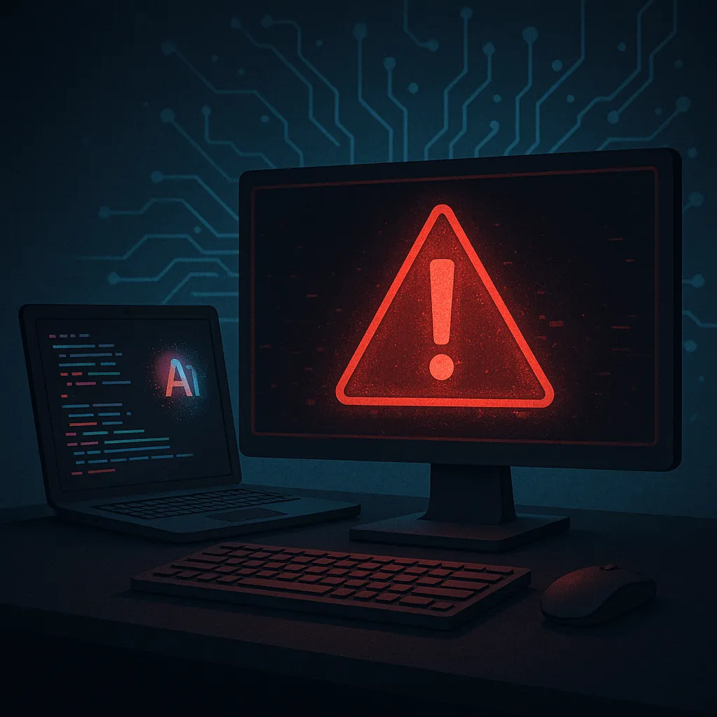 Security audit checklist highlighting failed controls in AI-generated code